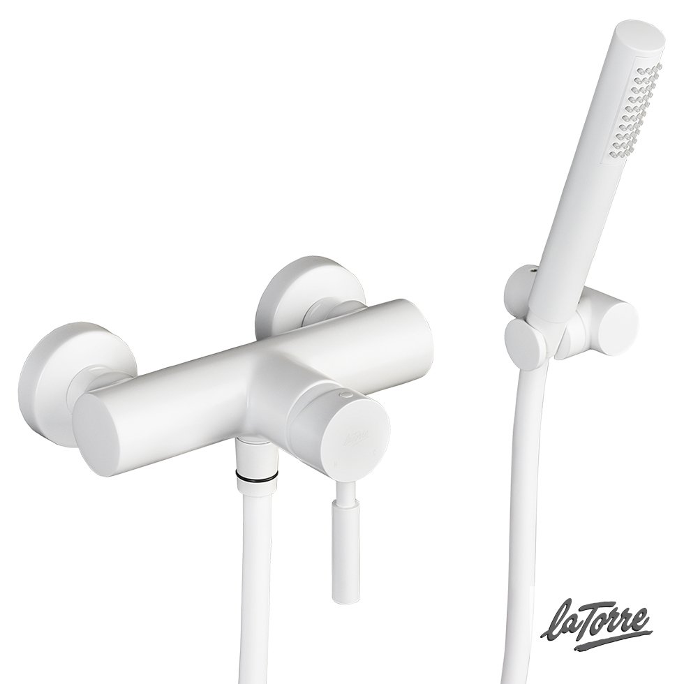 061dc735-07dc-43bd-a62b-ac95b59b4483 ΜΠΑΤ.ΝΤΟΥΖ+ΤΗΛ+ΣΤΗΡ.TECH LA TORRE WHITE MATT - Image 1