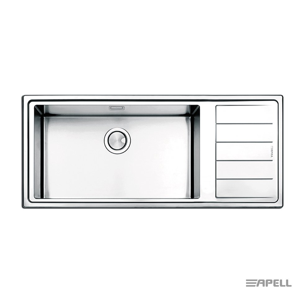 0662ad03-643b-40d3-bc81-03afc11ba802 ΝΕΡΟΧΥΤΗΣ LINEAR PLUS 116x50 APELL INOX ΛΕΙΟ RIGHT - Image 1