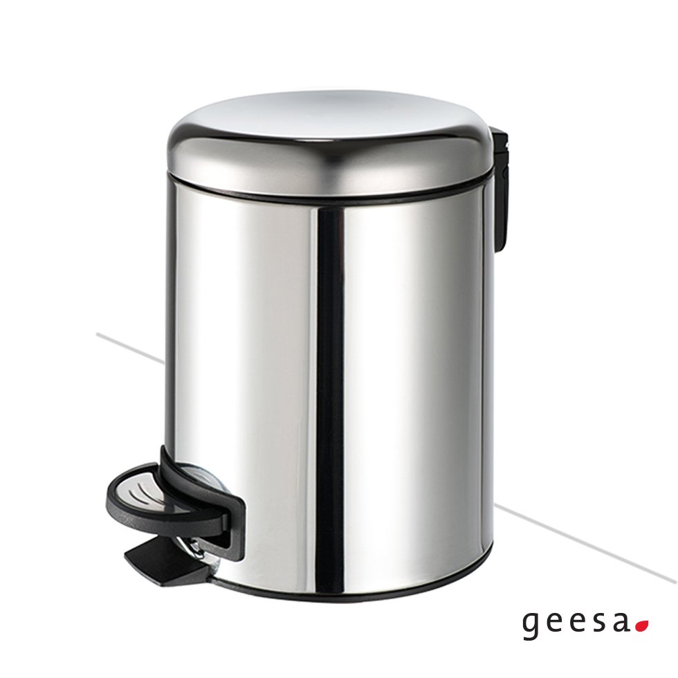0caf9407-aef3-4d6e-9a60-ee1ccfb86b28 ΧΑΡΤΟΔΟΧΕΙΟ ΕΠΙΔΑΠ. 5L SOFT-CLOSE GEESA INOX CHROME - Image 1