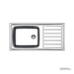 ΝΕΡΟΧΥΤΗΣ ANNIVERSARIO 100Χ50 APELL INOX ΛΕΙΟ