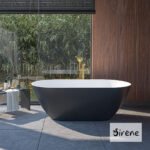 CUSCO ΜΠΑΝΙΕΡΑ FREESTD 165x85 SIRENE BLACK MATT ΕΞΩ/WHITE MATT ΜΕΣΑ