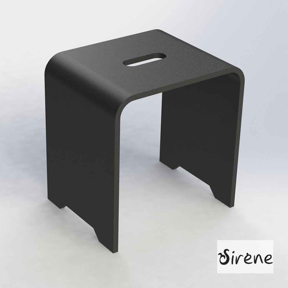 1c050efb-64d1-4be8-b753-2befe0eaa599 ΚΑΘΙΣΜΑ ΝΤΟΥΖΙΕΡΑΣ DESIGN 38x38x31 SIRENE BLACK MATT - Image 1