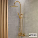 ΜΠΑΤ.ΝΤΟΥΖ+ΕΠΕΚΤ.ΚΟΛΩΝΑ+ΚΕΦΑΛΗ SLIM VICARIO BRUSHED GOLD