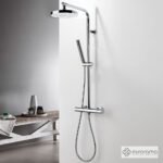 ΜΠΑΤ.ΝΤΟΥΖ+ΣΤΑΘΕΡΗ ΚΟΛΩΝΑ+ΚΕΦΑΛΗ THERMO ROUND EURORAMA CHROME