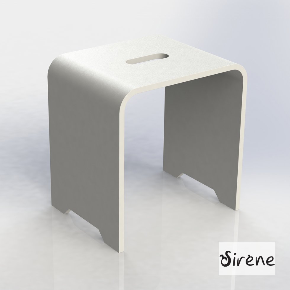 b4a63535-7739-4e45-9039-8c4e4c589093 ΚΑΘΙΣΜΑ ΝΤΟΥΖΙΕΡΑΣ DESIGN 38x38x31 SIRENE WHITE MATT - Image 1