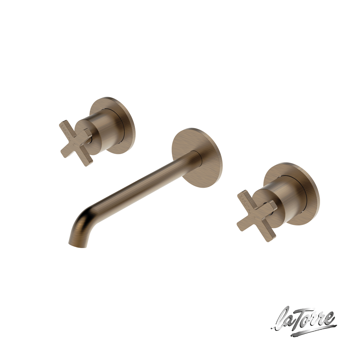 bffc8e6e-8a06-49a4-8d2b-f04833f7fc76 ΜΠΑΤ.ΝΙΠΤ.ΤΟΙΧ.3 ΟΠΩΝ ELLE CROSS LA TORRE ANTIQUE BRASS - Image 1