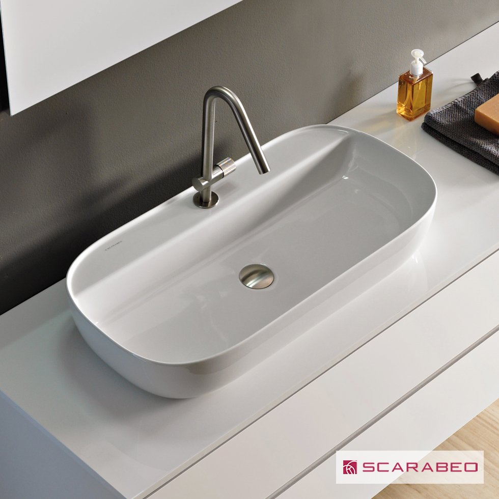 d26430c0-252b-4fe0-b6e8-18e142fc33b4 ΝΙΠΤΗΡΑΣ GLAM76/R 76x38 (1 οπή) SCARABEO WHITE - Image 1