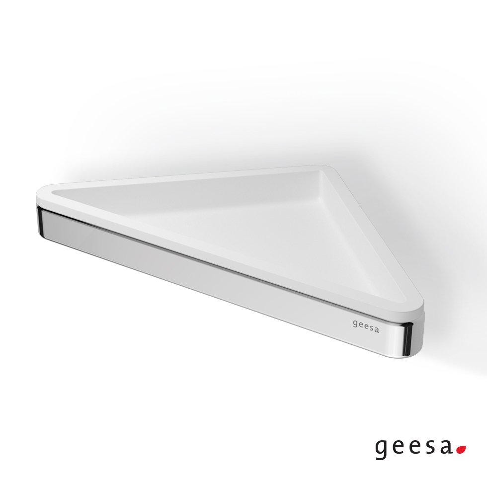 ee8e7050-cb8f-444c-873c-d2ce5601f3af ΕΤΑΖΕΡΑ ΓΩΝΙΑΚΗ 23x17 εκ. FRAME GEESA CHR/WHITE MATT - Image 1